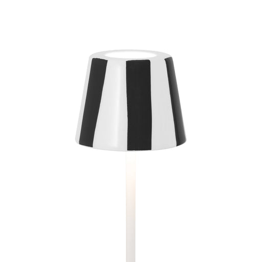 Zafferano SDZA-490-BLACK Poldina Pro Micro Lido Ceramic Shade Black striped finish