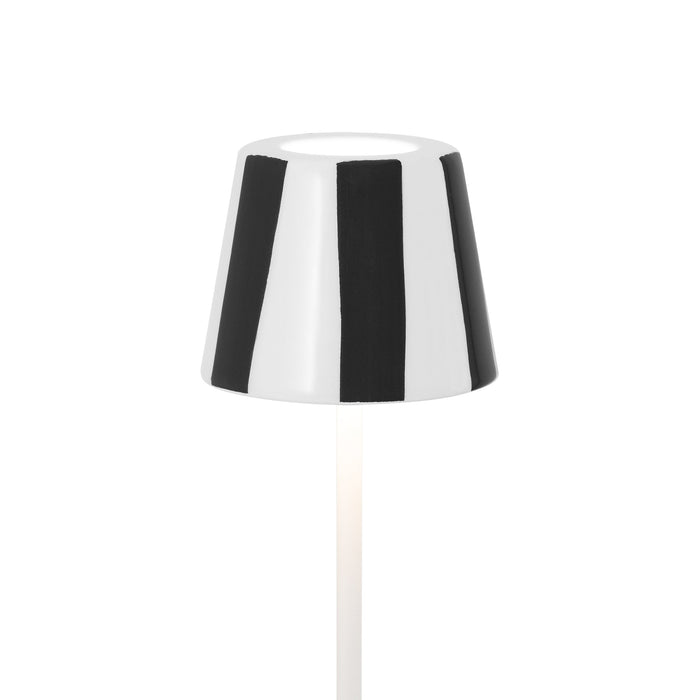 Zafferano SDZA-490-BLACK Poldina Pro Micro Lido Ceramic Shade Black striped finish