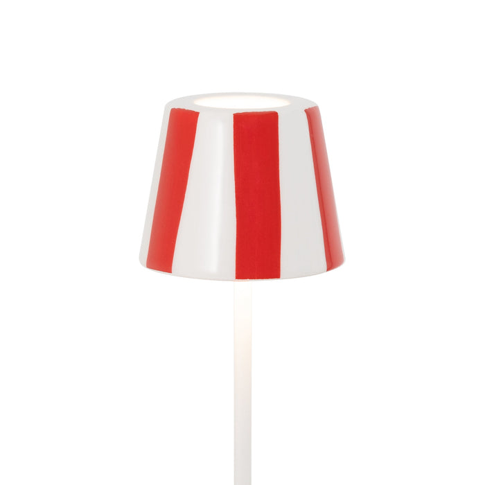 Zafferano SDZA-490-RED Poldina Pro Micro Lido Ceramic Shade Red striped finish