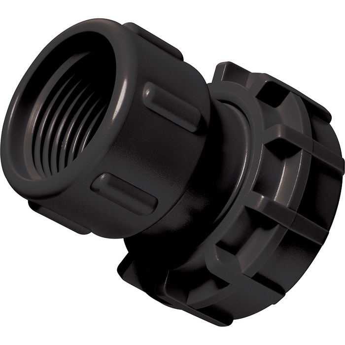 HydroRain 03107 HRM-100-UF-1X Rosca de contrafuerte hembra x adaptador giratorio FPT de 1"