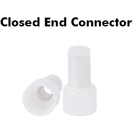 King Innovation - 20-089 - Nylon Pigtail Connector, White- 10 pc clam