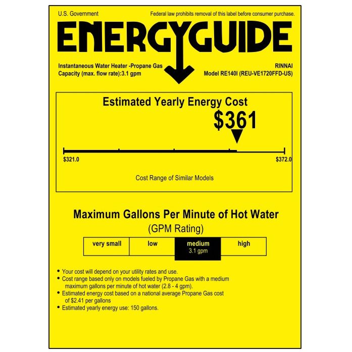 Rinnai - RE140iN - RE Model Series High Efficiency Non Condensing