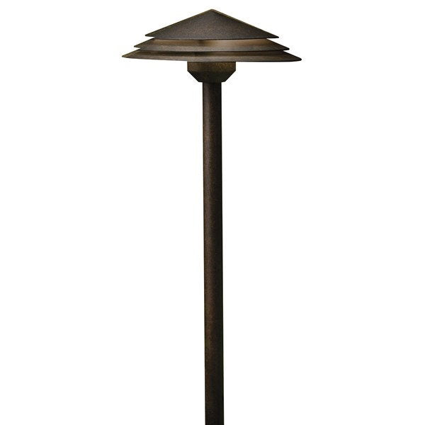 Kichler - 16124AGZ30 - Round Tiered 3000K LED Path Light Aged Bronze