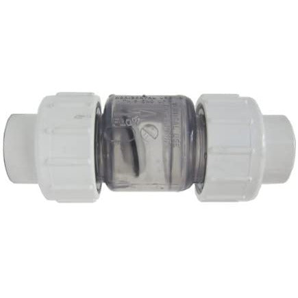 NDS - 1720C15 - Flo Control Check Valve Swing 1.5" Slip True Union Clear