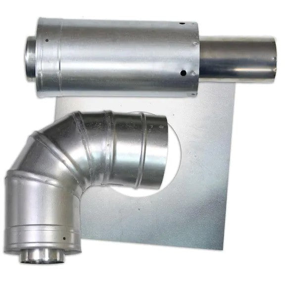 Rheem Kit de ventilación de terminación concéntrica horizontal de acero inoxidable de 3 pulgadas x 5 pulgadas para calentadores de agua a gas sin tanque de eficiencia media