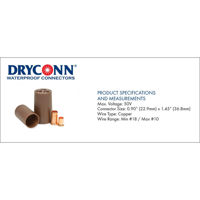 King Innovation - 20240 - DryCrimp (non-filled), Contents Include 25 non-filled housings, 25 small & 25 large copper crimp sleeves