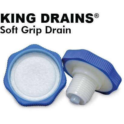 King Innovation - 22163 - Soft Grip Drain 1/2" MPT, 25pc. Bag