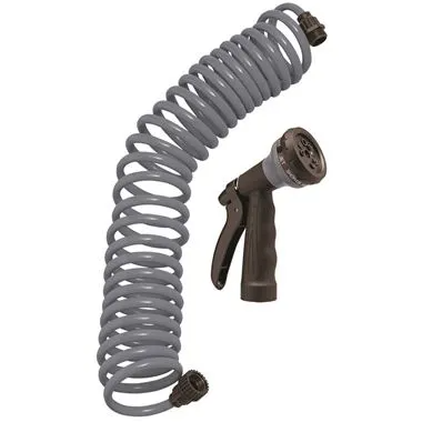 Orbit 26382 25 Foot Gray Hose with ABS threads and 8 Pattern Nozzle