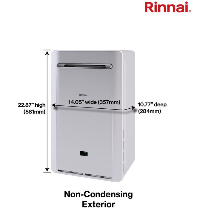 Rinnai REP160eP Serie de modelos REP de alta eficiencia sin condensación incluye una bomba de recirculación incorporada.