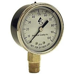 Bomba de pozo de agua, medidor de presión de montaje inferior lateral lleno de líquido, 0 a 100 PSI, 1/4" MNPT 