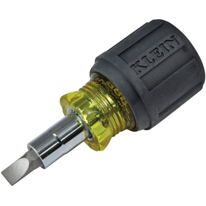 Klein Tools - 32561 - Multi-Bit Screwdriver / Nut Driver, 6-in-1, Stubby