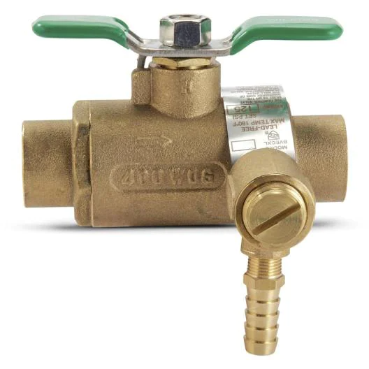 Zurn Wilkins 34-BVEC-125BF 3/4 in. Bronze Full Port Ball Valve with Integral Thermal Expansion Relief Valve FPTNL