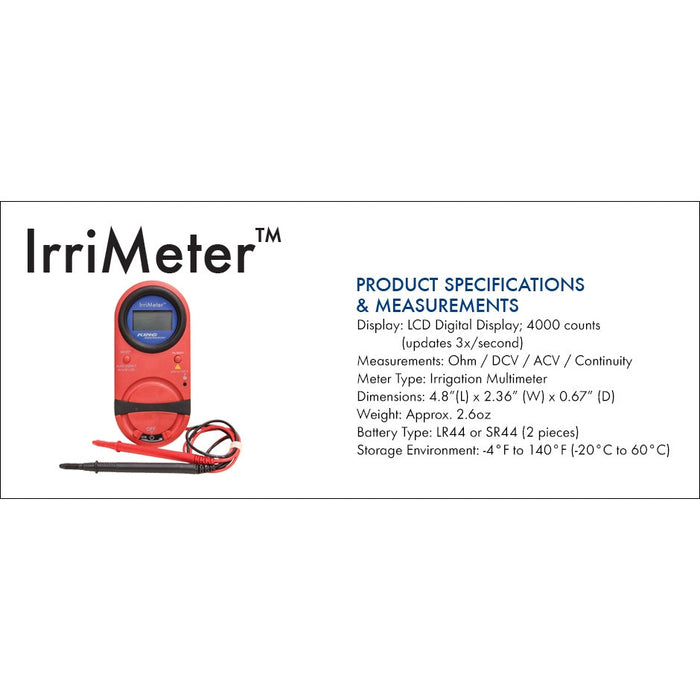 King Innovation - 42010 - IrriMeter, 1pc. Card