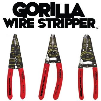 King Innovation - 46005-  Gorilla Wire Stripper w/Handle Lock #20-#10 AWG, 1pc.  Card