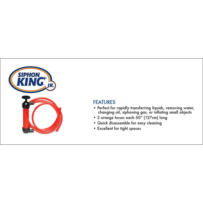 King Innovation 48050 - Sifón King Jr. con manguera de 50", 1 pieza. Concha