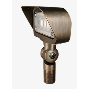 Dauer Manufacturing - 489939 - Waldorf Brass LED Mini Flood Light with Shroud, 3000K