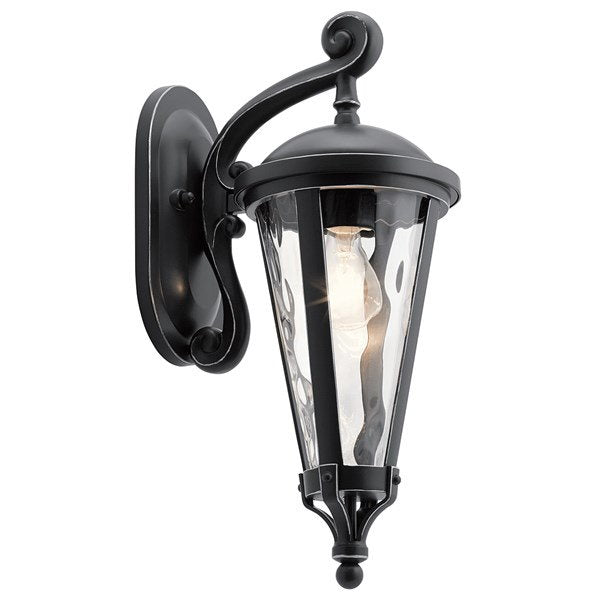 Kichler - 49233BSL - Cresleigh 18" 1 Light Wall Light Black with Silver Highlights