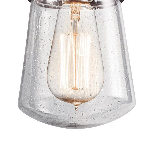 Kichler - 49446AZ - Lyndon™ 9.5" 1 Light Pendant with Clear Seeded Glass Architectural Bronze