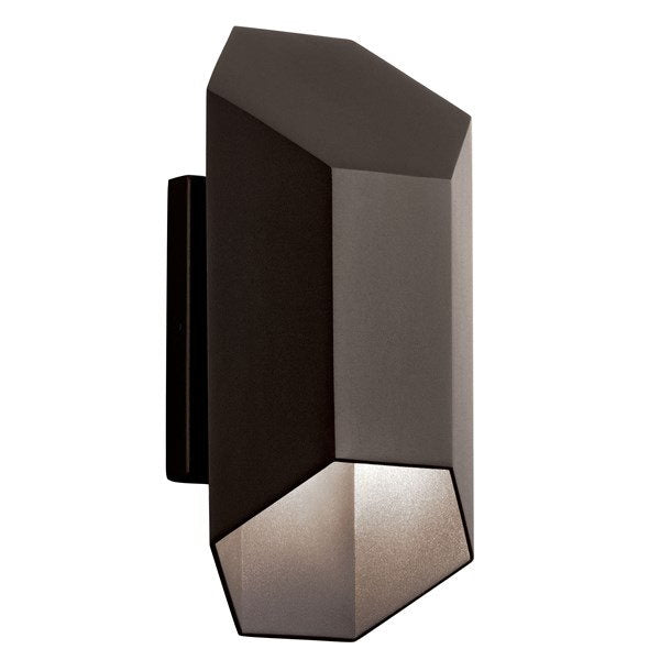 Kichler - 49607AZTLED - Estella 12" LED Wall Light Textured Architectural Bronze