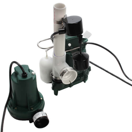 Zoeller Aquanot 508 Sump Pump System w/ M53 pump & 12V Battery Back-Up