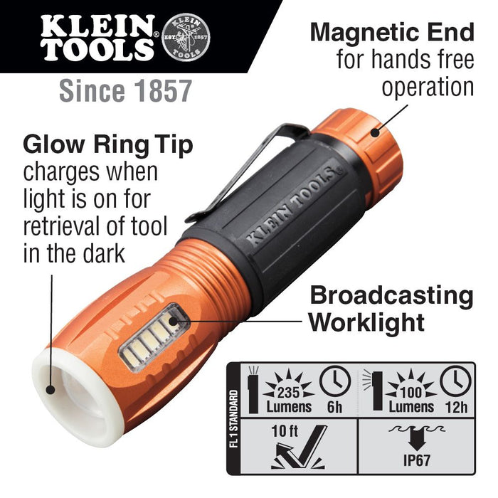 Linterna LED Klein Tools 56028 con luz de trabajo 