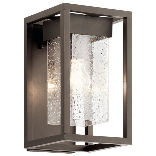 Kichler 59060OZ Mercer™ Aplique de pared con 1 luz de 12" Vidrio transparente Olde Bronze®