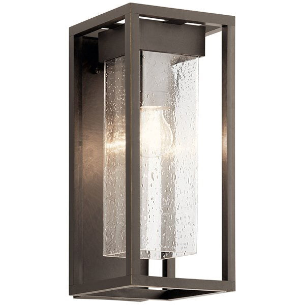 Kichler - 59061BSL - Mercer™ 16" 1 Light Wall Light Clear Seeded Glass Black