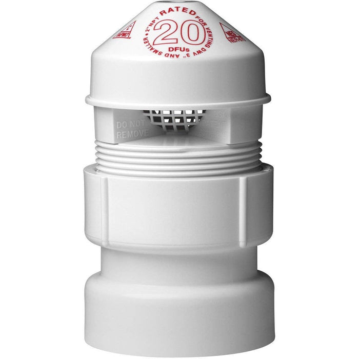 Oatey 39017 SURE-VENT AIR ADM VALVE 1-1/2-Inch by 2-Inch White