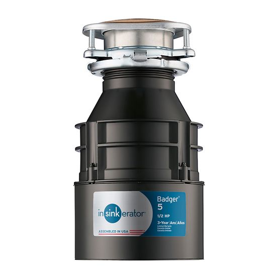 Insinkerator - 79008A-ISE - Badger 5 Garbage Disposal, 1/2 HP (with Cord)