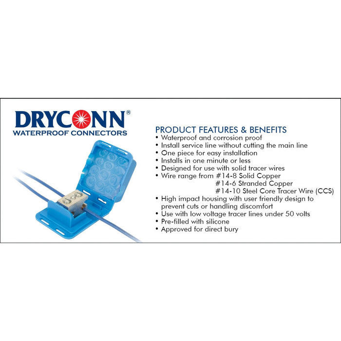 King Innovation - 90750 - DryConn Direct Bury Lug Plus (Aqua), Bag of 5