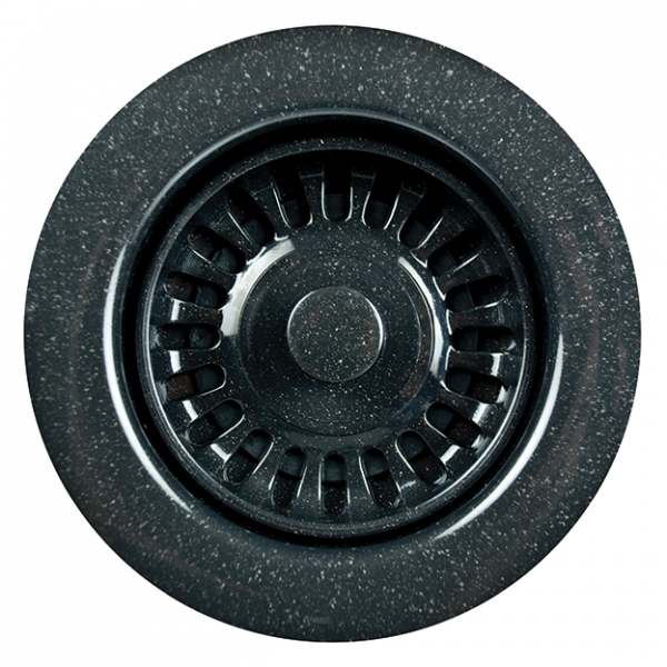 Hamat BAS-2001 GBL 3 1/2" Colador de cesta negro granito moteado 