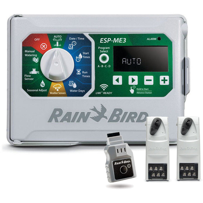 Controlador Rain Bird ESP4ME3 de 4 estaciones (incluido con LNKWIFI y (2) módulos ESPSM6) 
