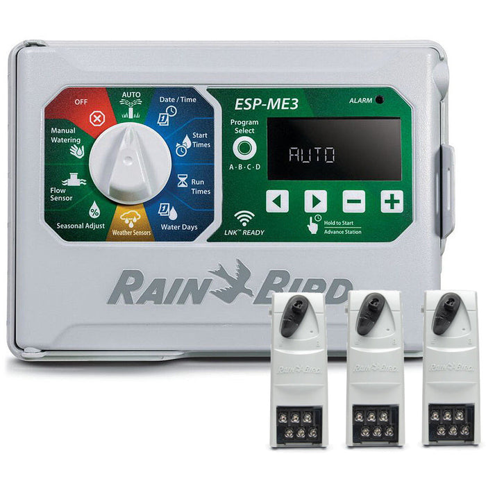 Controlador Rain Bird ESP4ME3 de 4 estaciones (incluido con (3) módulos ESPSM6) 