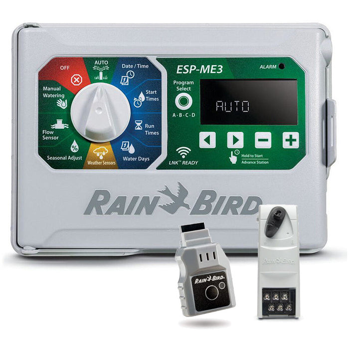 Controlador RainBird ESP4ME3 de 4 estaciones (incluido con (1) módulo SM6, (1) módulo LNKWIFI) 