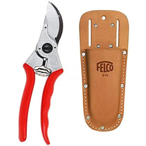 Felco - F2 - Professional pruning shears with leather clip or belt holster