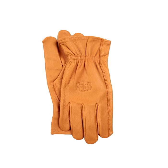 Felco - F703L - Premium Cow Grain Gloves, Tan Puncture Resistant, Natural Color, Size Large