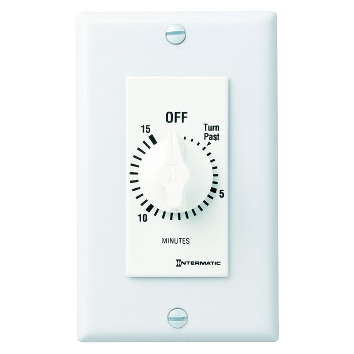 Intermatic - FD15MWC - Spring Wound Countdown Timer, Decorator Style, White