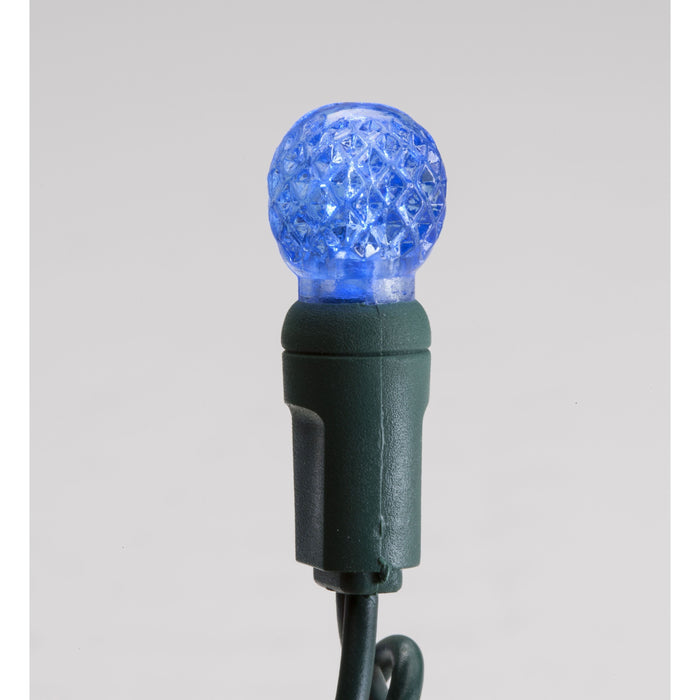 Seasonal Source 34611R-B G12 Cadena de luces LED azules, espaciado de 4"