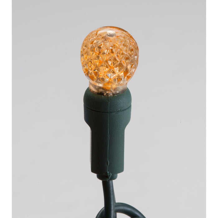 Seasonal Source - 34607R-B - G12 Orange LED String Lights, 4" Spacing