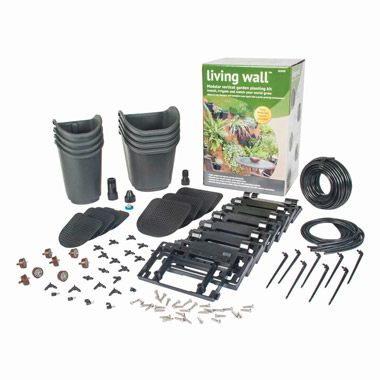 indoor living wall planter kit DIG GLW08 Living Wall Modular Kit Vertical Garden, Grey