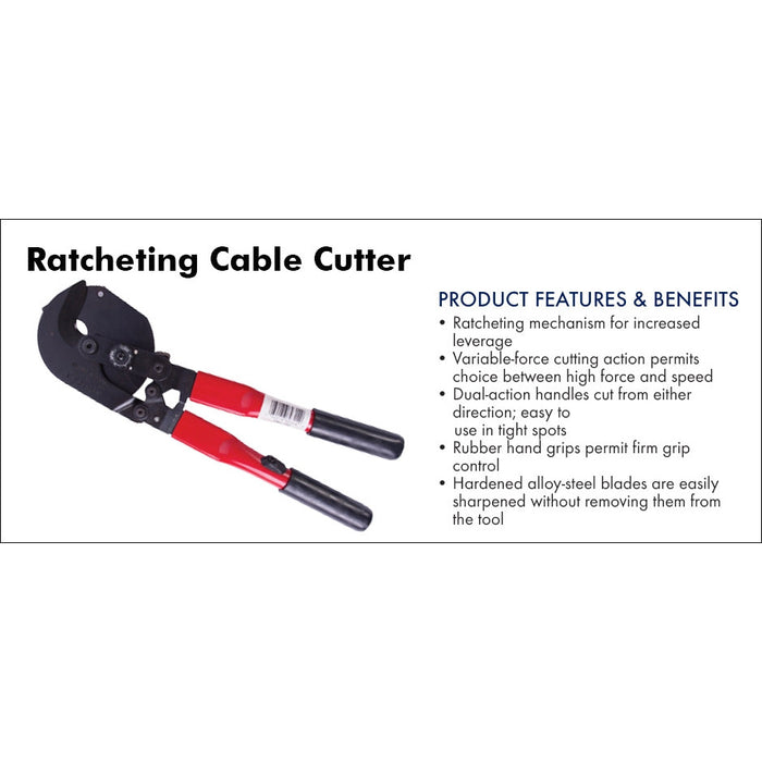 King Innovation - GRC-750 - Ratcheting Cable Cutter- Card of 1