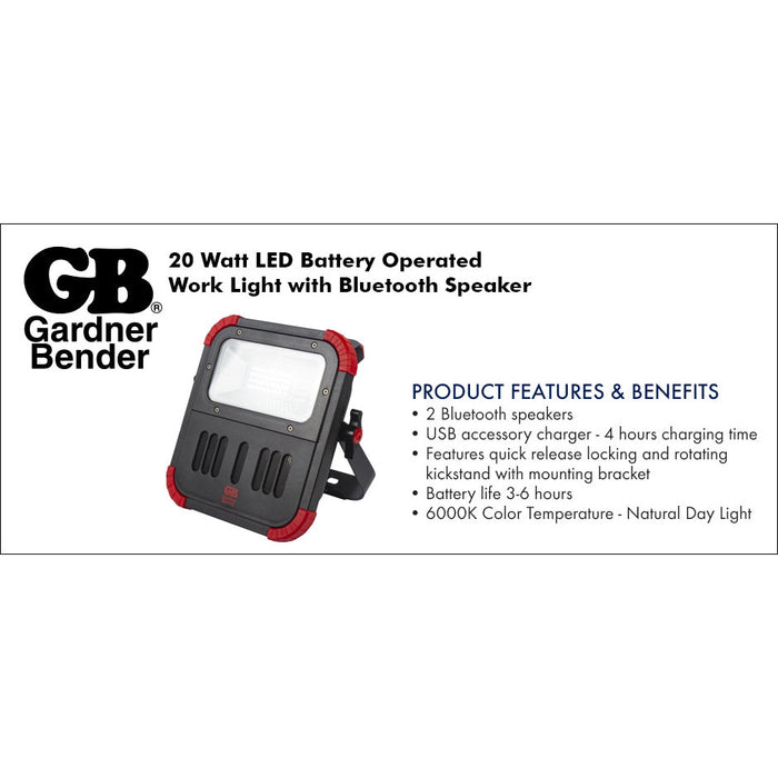 King Innovation - GWL-20BT - 20 Watt Work Light - Box of 1