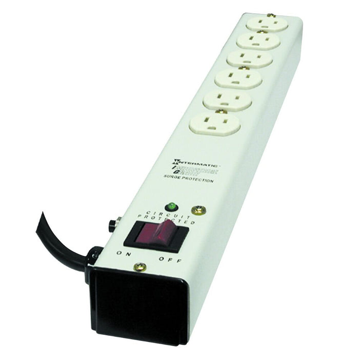 Intermatic - IG206153 - Surge Protective Device, Point-of-use strip, White, 3-Mode, 6 Outlets, 125 VAC