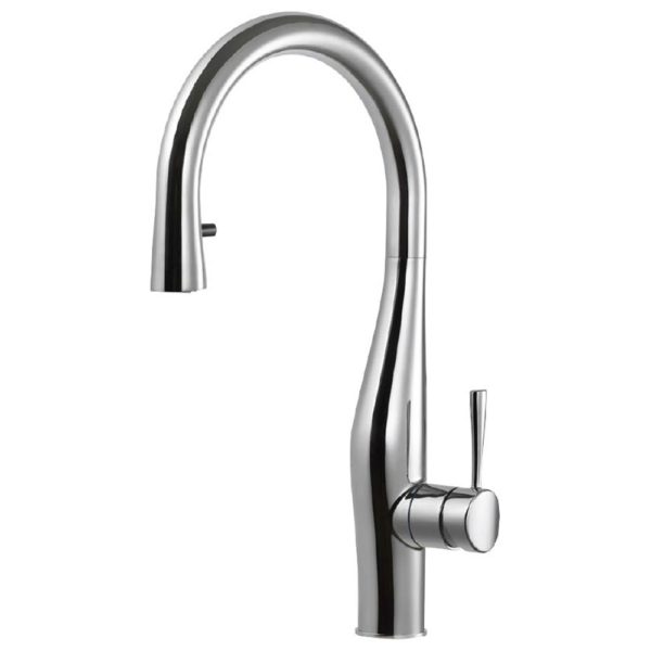 Hamat - IMPD-1000 GWM - Dual Function Hidden Pull Down Kitchen Faucet in Matte Gold and Matte White