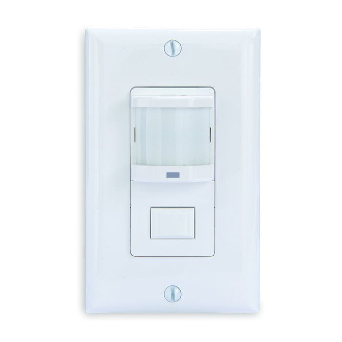 Intermatic - IOS-DPBIF-WH - Residential In-Wall Push Button PIR Occupancy Sensor, White