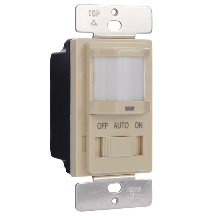 Intermatic - IOS-DSIMF-IV - Residential In-Wall PIR Occupancy Sensor, No Neutral Required, Ivory
