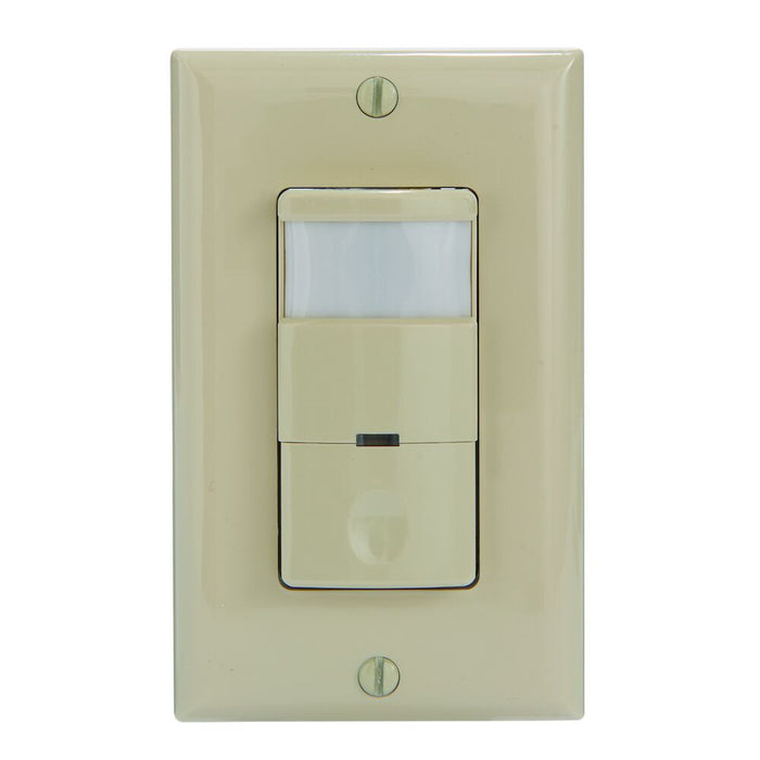 Intermatic - IOS-DSR-IV - Commercial Grade Self-Adaptive In-Wall PIR Occupancy Sensor, No Neutral Required, Ivory