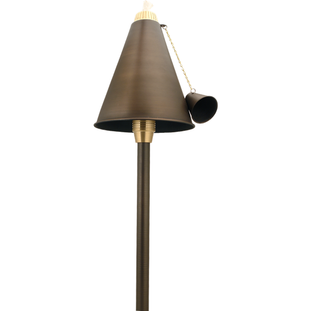 Unique Lighting Systems - Islander 12V Weathered Brass Torch and Down Light, No Lamp
