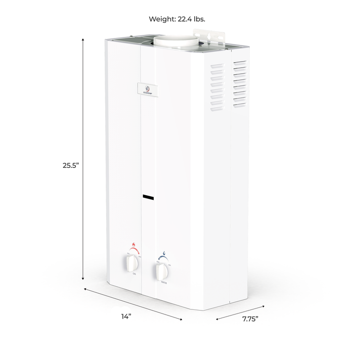 Eccotemp L10-PS L10 Portable Outdoor Tankless Water Heater w/ EccoFlo Diaphragm 12V Pump and Strainer