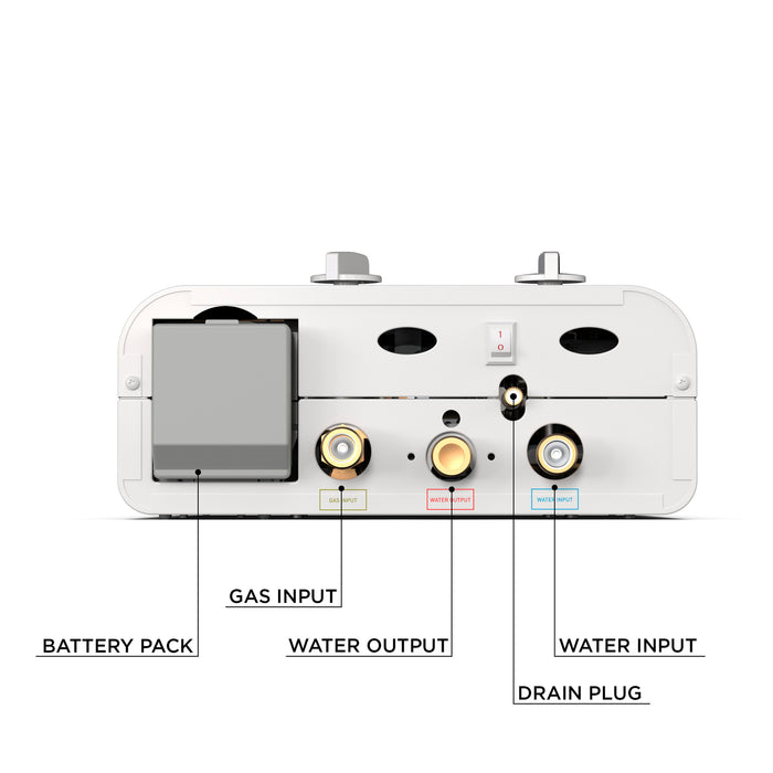 Eccotemp L5-PS L5 Calentador de agua portátil sin tanque para exteriores con bomba y colador de diafragma EccoFlo de 12 V